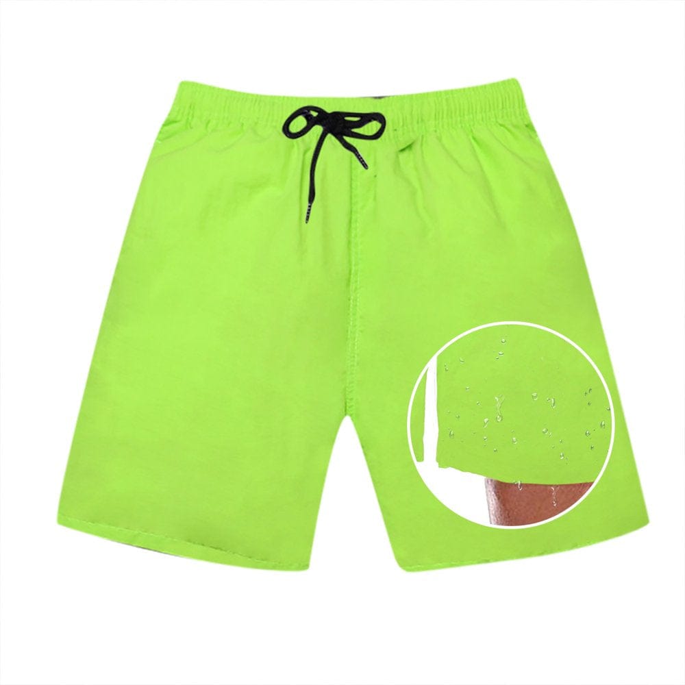 EZA Men'S Tasron Quick Dry Waterproof Plain Color Straight Beach Shorts Speedos Swim Trunks