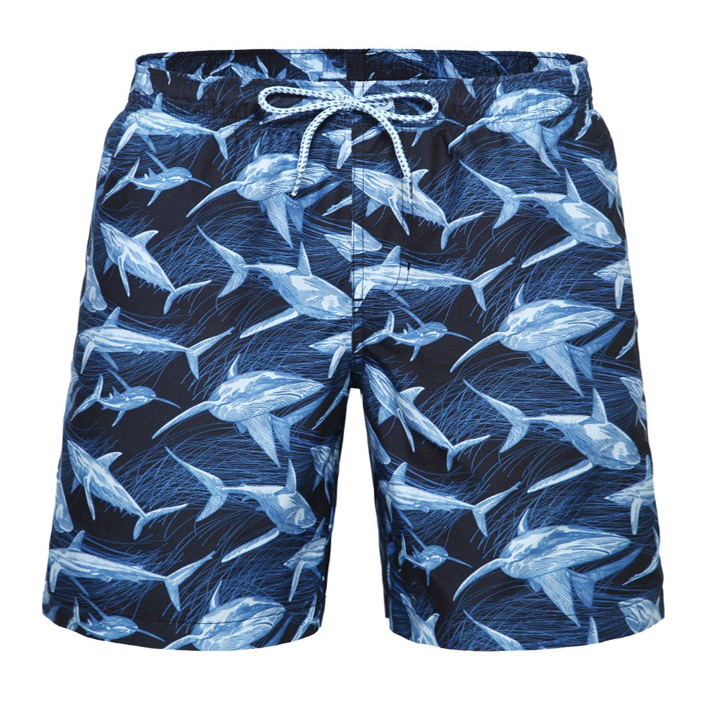 Rokka&Rolla Men'S 8" Stretch Mesh Lined Swim Trunks, up to Size 2XL