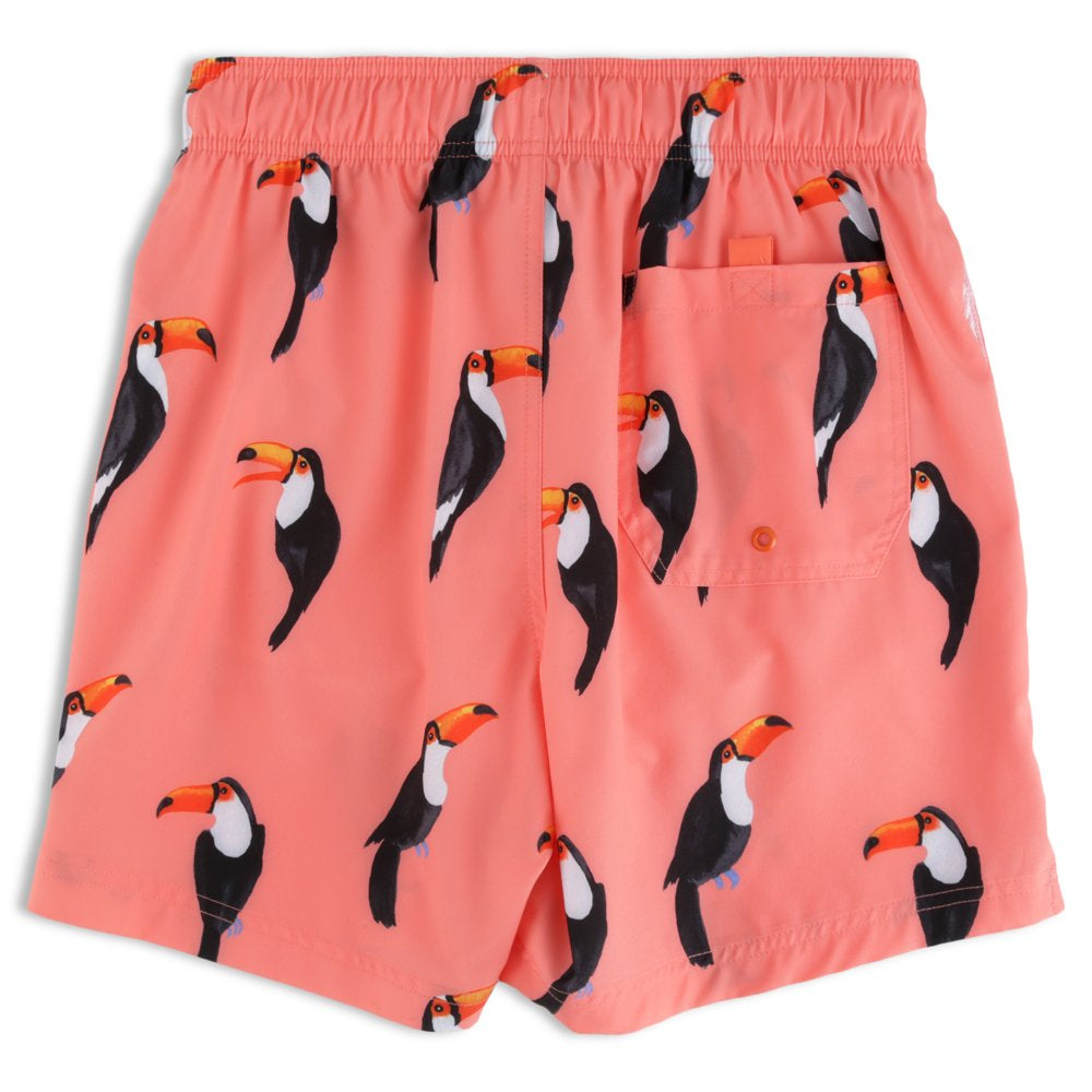 George Men'S and Big Men'S 6" Stripe Black Soot and New Toucan Swim Trunks, 2-Pack, Sizes up to 5XL