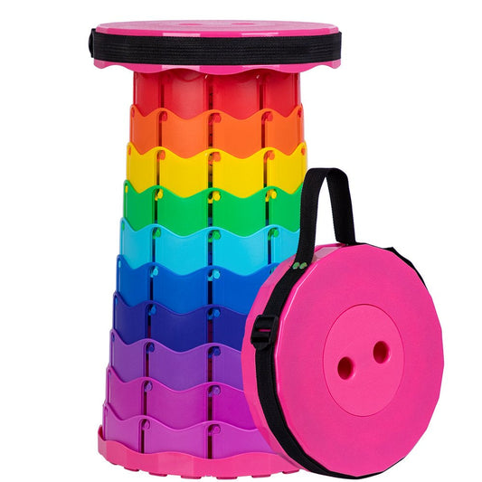 Foci Cozi Portable Telescopic Stool Collapsible Stool Collapsible Camping Chair Adult Garden Picnic Travel Seat Hiking Fishing Maximum Load 350 LBS