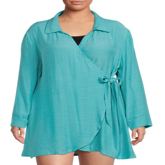 Time and Tru Women'S and Women'S plus Wrap Cover-Up