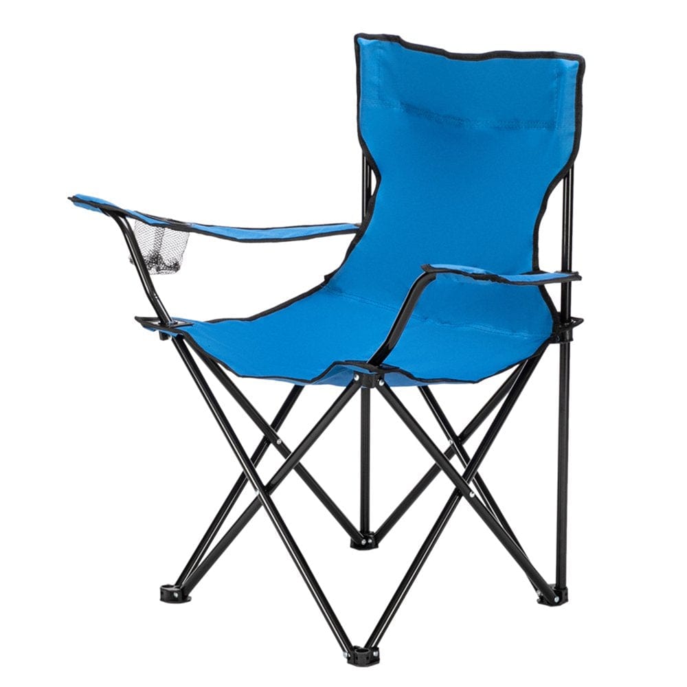 Folding Chair for Outdoors, Heavy-Duty Portable Camp Chair, 600D Oxford Outdoor Chair Lawn Chair, Adult Steel Frame Camping Chair for Beach / Hiking / Fishing / Spectator, Support 350Lbs, TE078