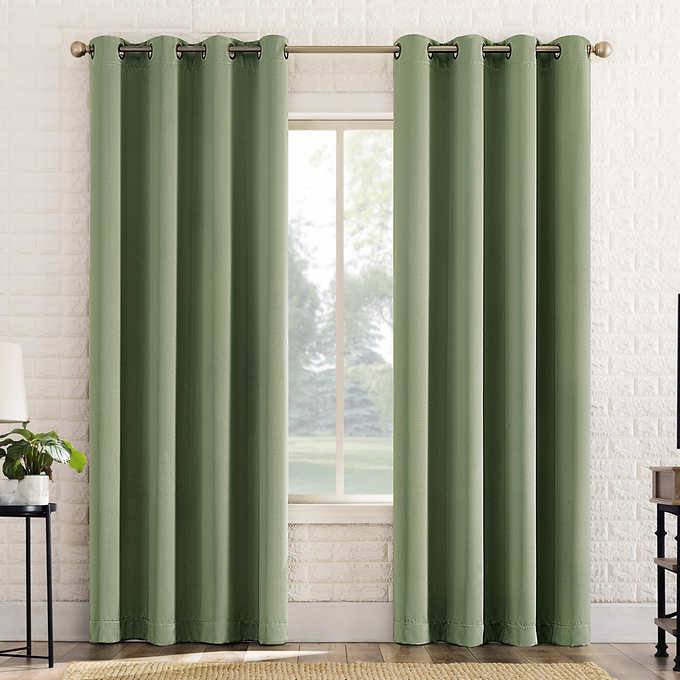 Sun Zero Broderick Theater Grade Blackout Curtains, 2-pack