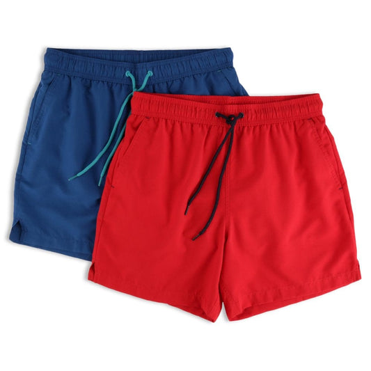 George Men'S and Big Men'S 6" Basic Swim Shorts, 2-Pack, up to Size 5XL