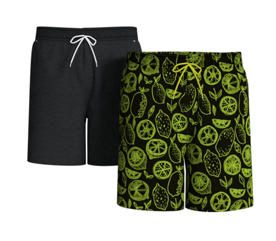 George Men'S and Big Men'S 6" Basic Swim Shorts, 2-Pack, up to Size 5XL