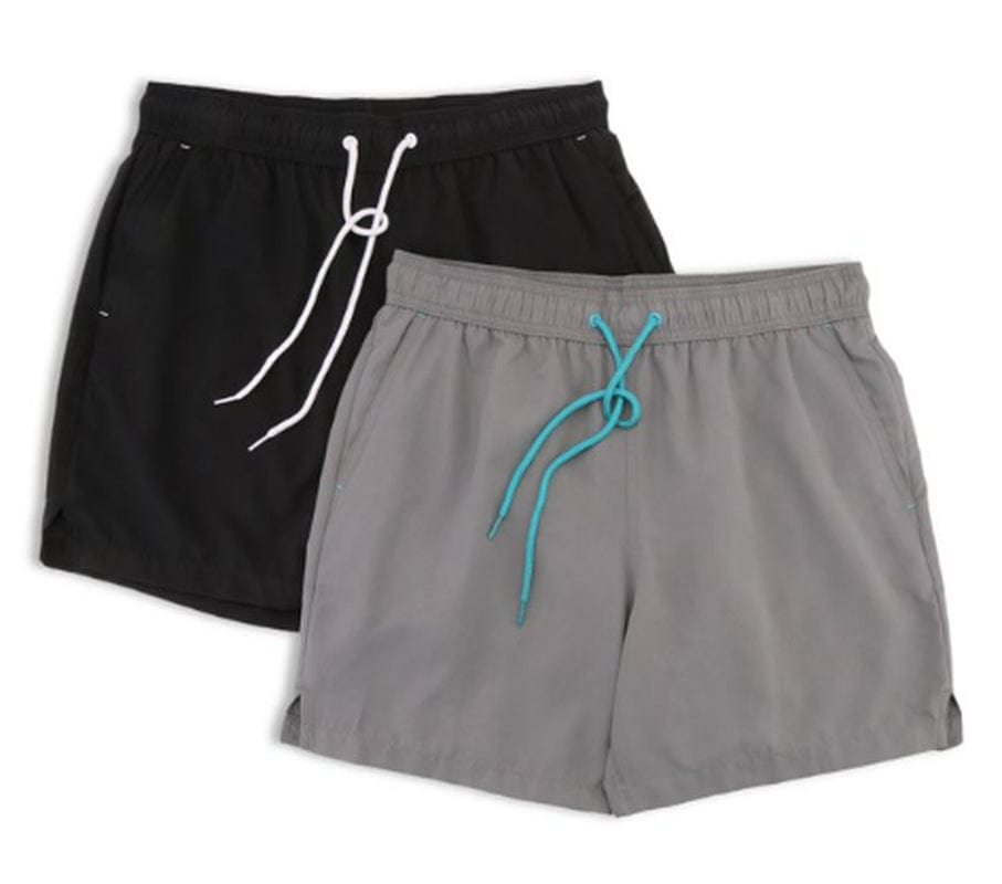 George Men'S and Big Men'S 6" Basic Swim Shorts, 2-Pack, up to Size 5XL
