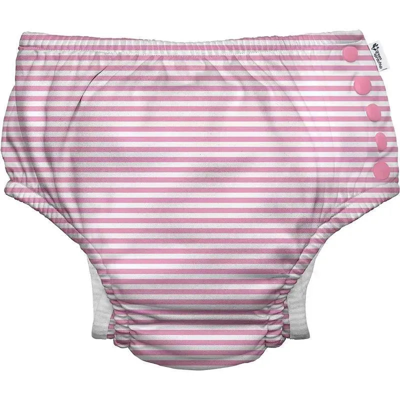 Green Sprouts - Reusable Eco Snap Swim Diaper, Light Pink Pinstripe
