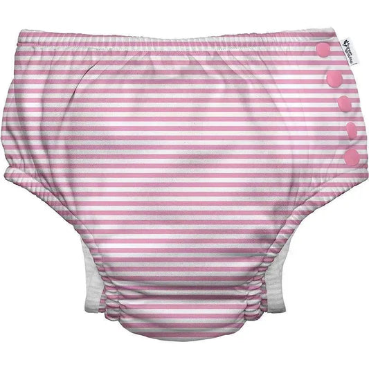 Green Sprouts - Reusable Eco Snap Swim Diaper, Light Pink Pinstripe
