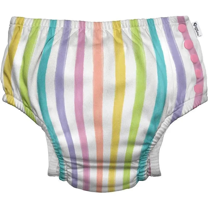Green Sprouts - Reusable Eco Snap Swim Diaper, Rainbow Stripe