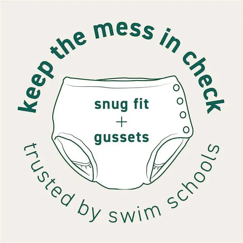 Green Sprouts - Reusable Eco Snap Swim Diaper, Seafoam Hawksbill Turtle