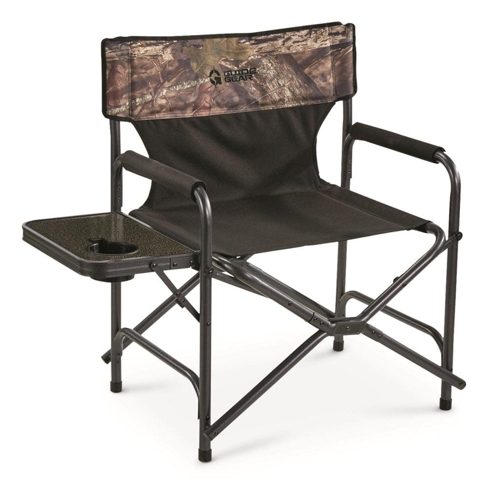 Guide Gear Camping Directors Camp Chair, Outdoor, Oversized, Portable, Folding Chairs for outside with Cup Holder and Side Table, 500-Lb. Capacity