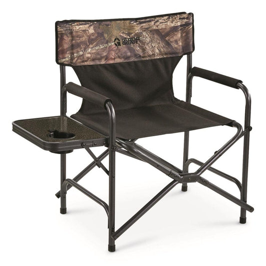 Guide Gear Camping Directors Camp Chair, Outdoor, Oversized, Portable, Folding Chairs for outside with Cup Holder and Side Table, 500-Lb. Capacity