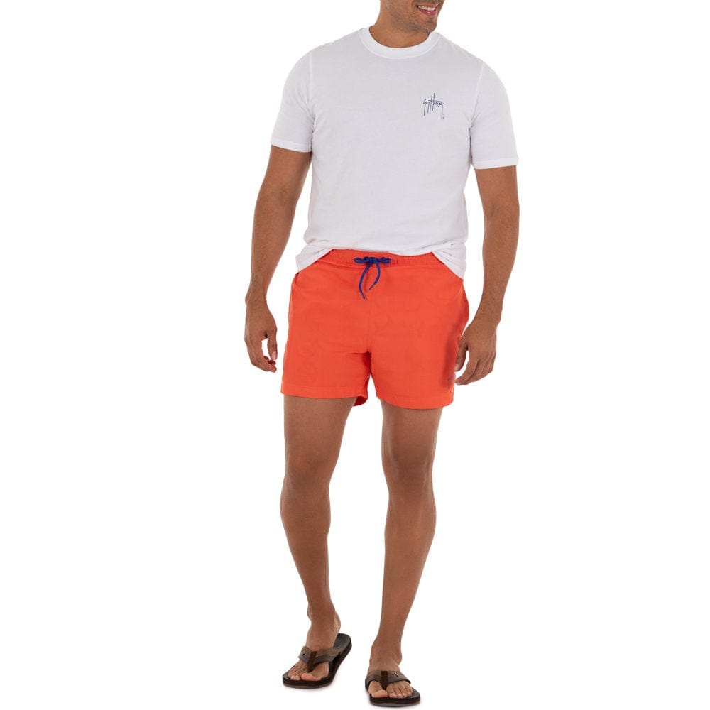 Guy Harvey Men'S Bill Fish Appearing Print 5" Volley Swim Trunk