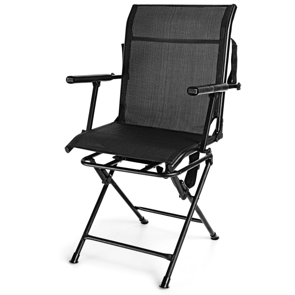 Gymax Folding Hunting Chair Portable Camping Hunting W/ Steel Frame
