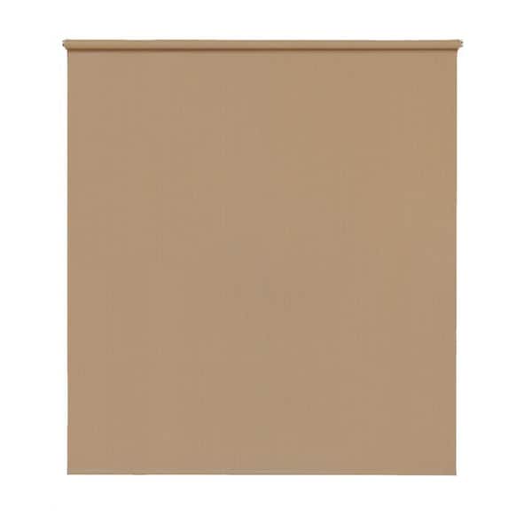 Spring Operated True to Size Hazelnut Cordless UV Blocking and Protection Privacy EXT Roller Shade 96 in.W x 72 in. L
