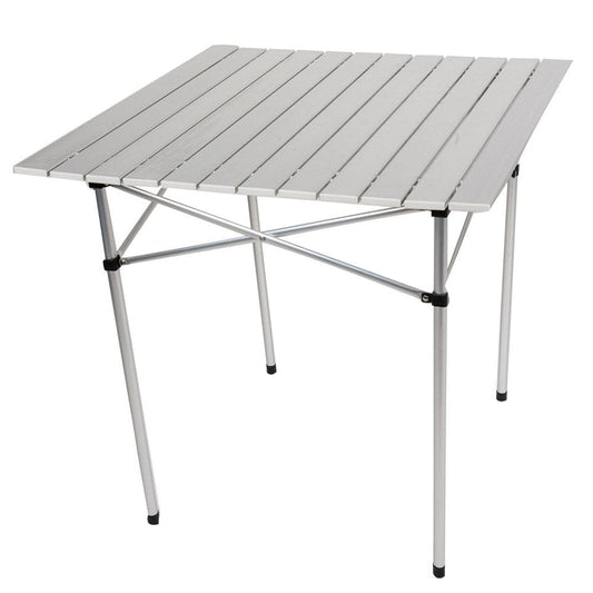 Heavy Duty Aluminum Roll-Up Card Table with Case for Camping Picnic or Patio
