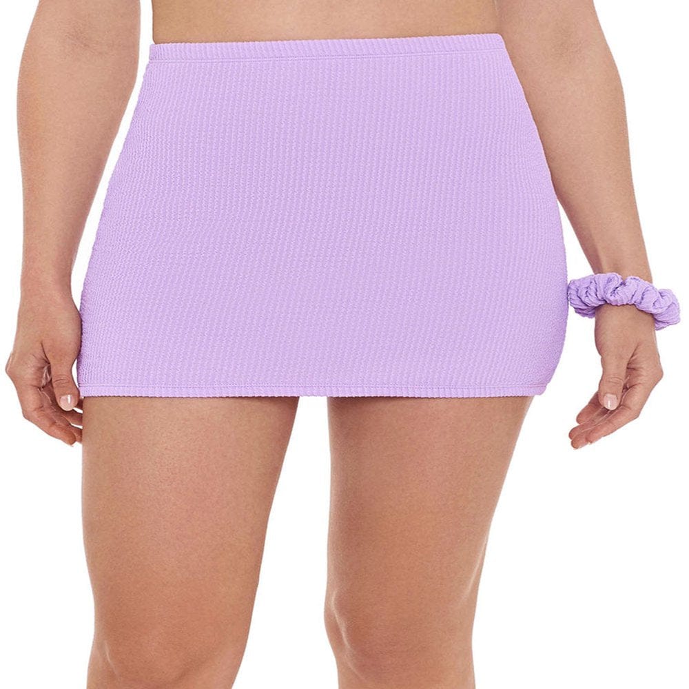 Hit Rewind Junior Crinkle Mini Skirt Coverup with Scrunchy