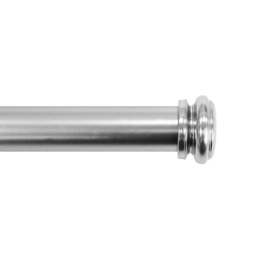 50"-144" Double Curtain Rod, Brushed Nickel Finish