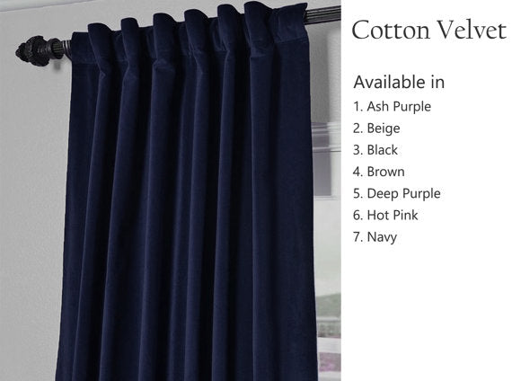 Sage Green Cotton Velvet Curtain