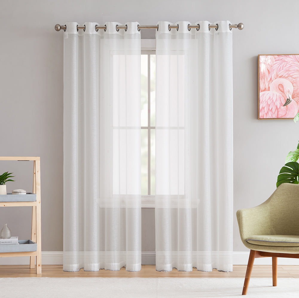 Victoria Semi-Sheer Grommet Curtain Panels