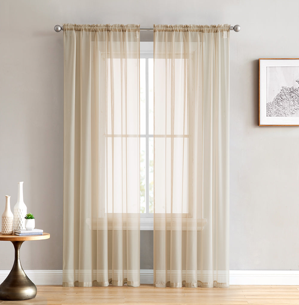 Lucento Sheer Rod Pocket Curtain Panels