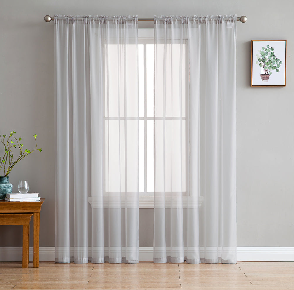 Lucento Sheer Rod Pocket Curtain Panels