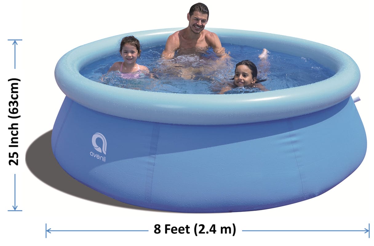 Inflatable 6' X 29" (6 Feet) Portable Swimming Pool | above Ground for Kids Family Water Sport Backyard Garden (6Ft X 29In)