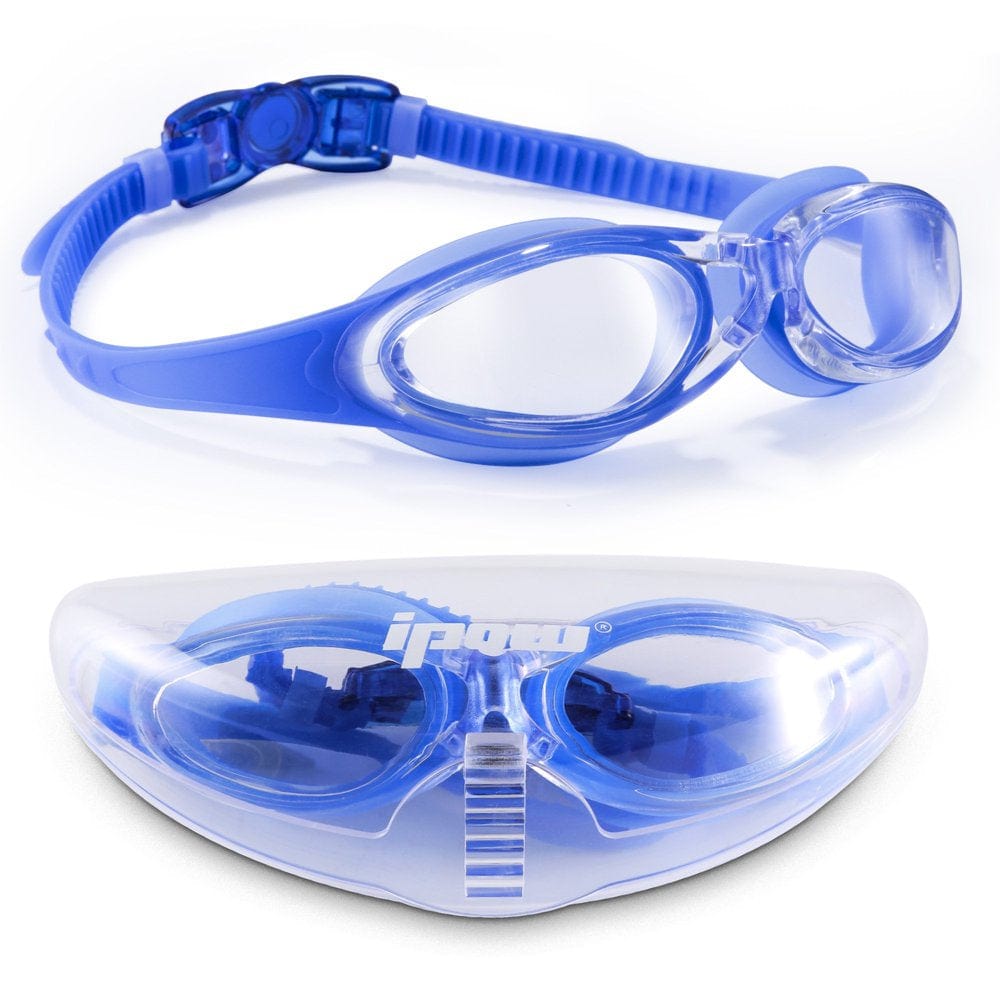 IPOW anti Fog Swimming Goggles Professional UV Protection Swim Goggle Glasses for Adult Men Women Youth Kids Child Girls Boys, Blue