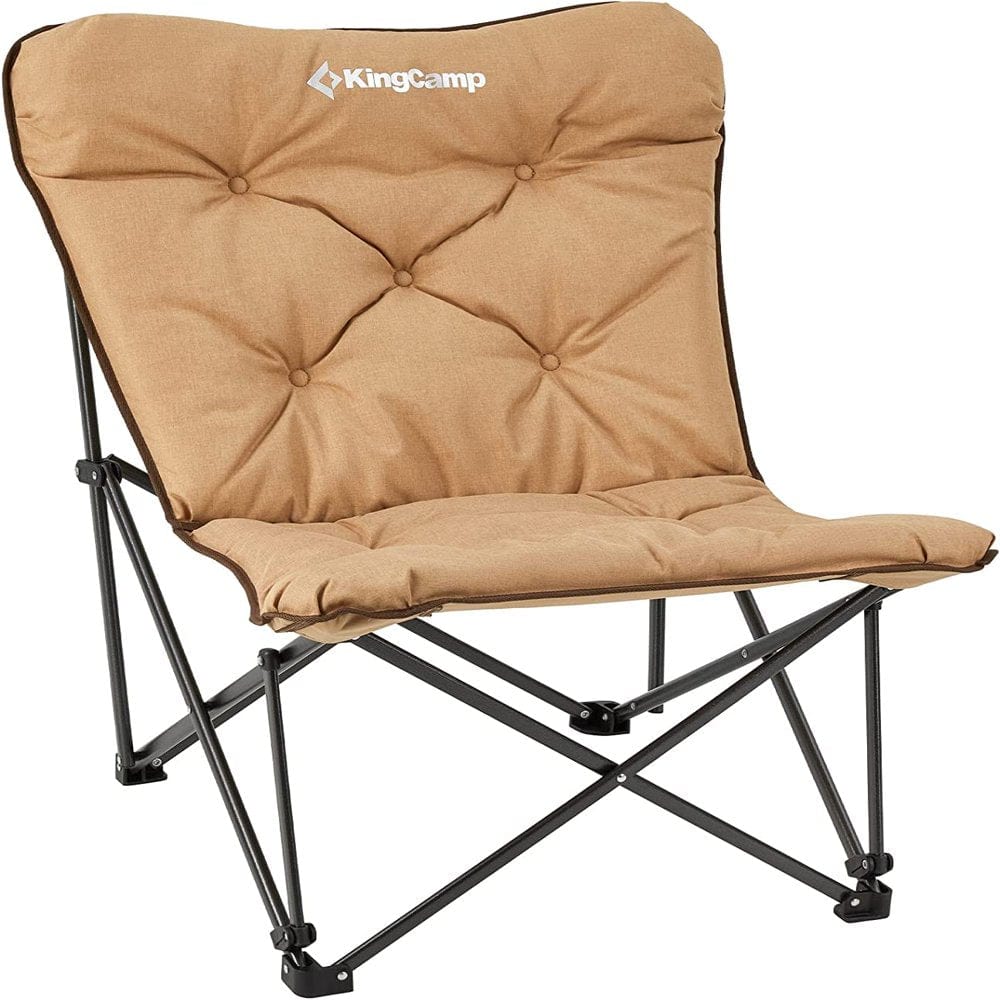 Kingcamp Comfy Chair Folding Butterfly Dorm Chair Outdoor Adults Camp Chair with Padded Seats