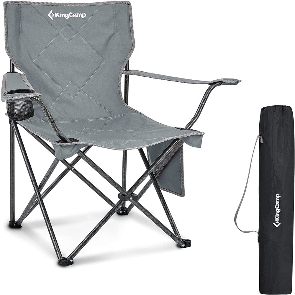 Kingcamp Lightweight Camping Chairs Folding Chairs Portable Lawn Chairs Fold up Patio Chair for Adults Black