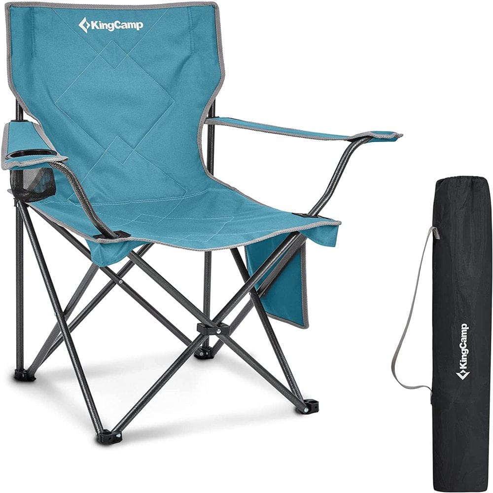 Kingcamp Lightweight Camping Chairs Folding Chairs Portable Lawn Chairs Fold up Patio Chair for Adults Black