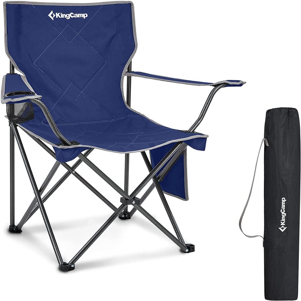 Kingcamp Lightweight Camping Chairs Folding Chairs Portable Lawn Chairs Fold up Patio Chair for Adults Black
