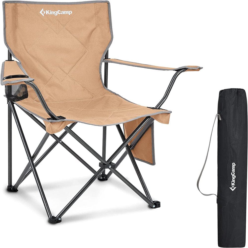 Kingcamp Lightweight Camping Chairs Folding Chairs Portable Lawn Chairs Fold up Patio Chair for Adults Black