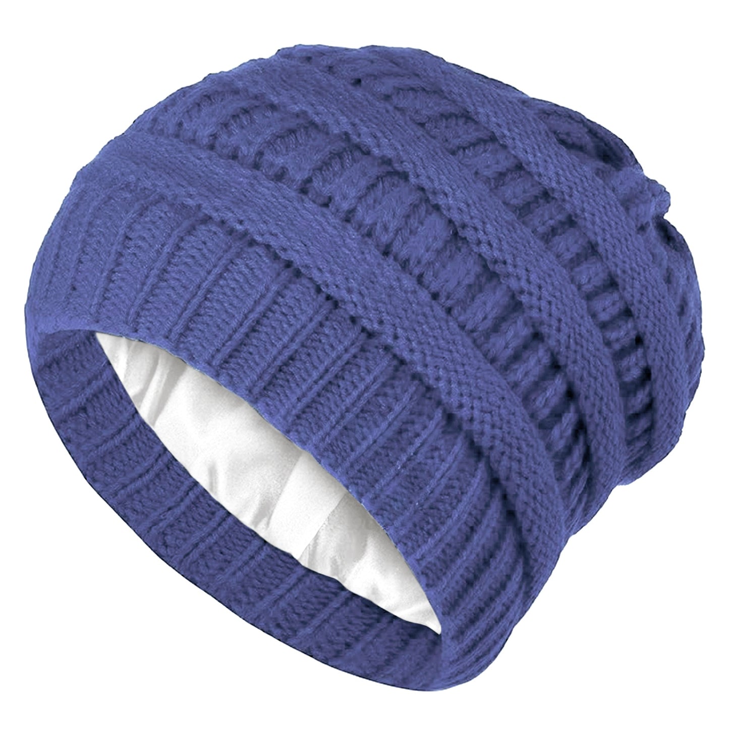 Locsanity Handmade Satin Lined Winter Knit Beanie