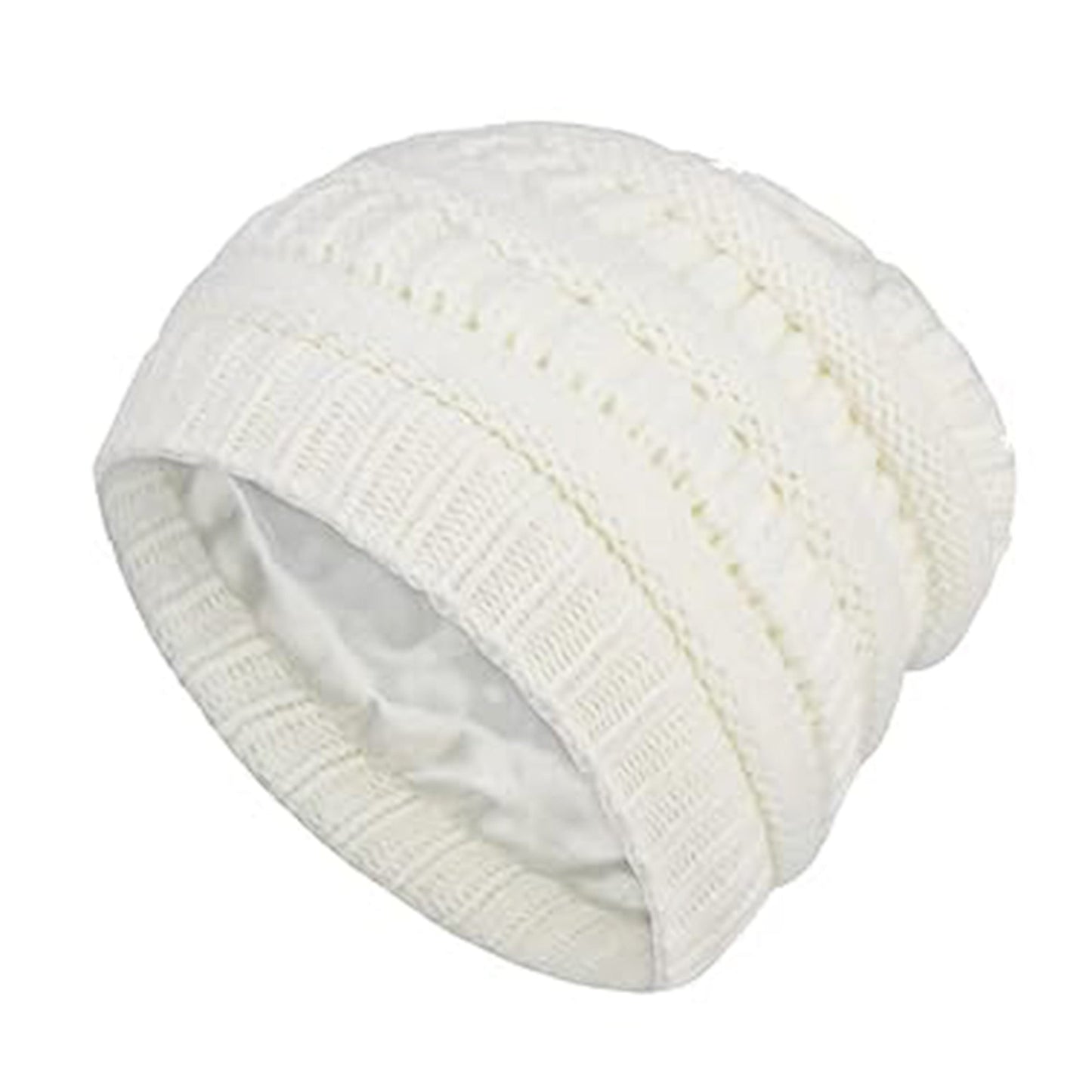 Locsanity Handmade Satin Lined Winter Knit Beanie