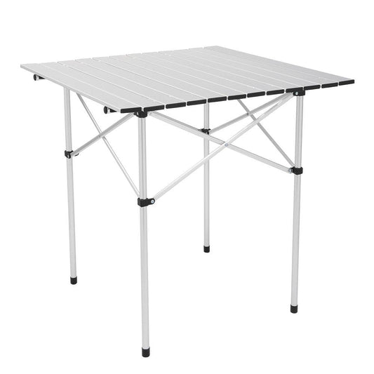 Ktaxon 27" Roll up Portable Folding Camping Square Aluminum Picnic Table