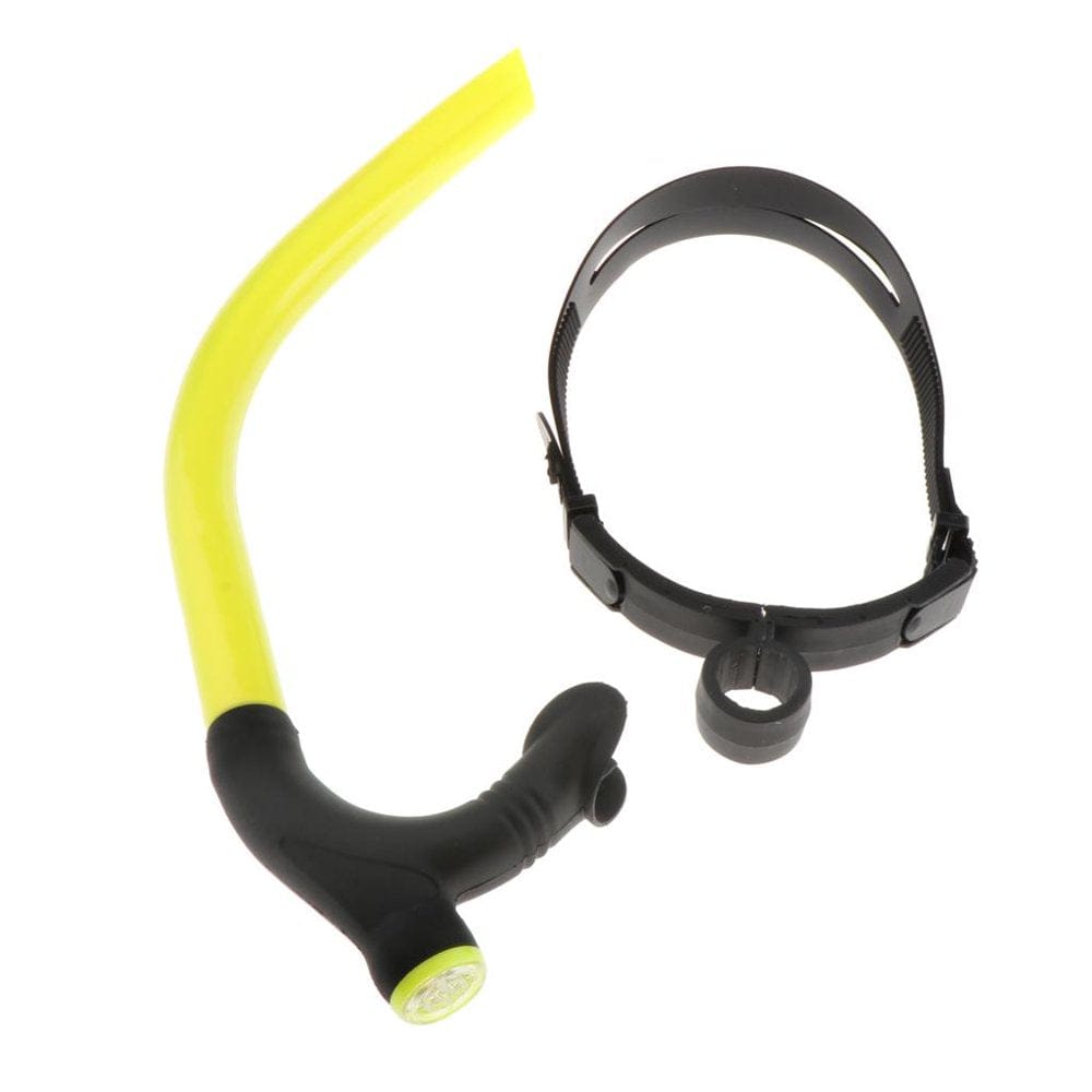Lap Swimming Wet Snorkel Diving Breath Tube Snorkeling Center Mount Mouthpiece Yellow