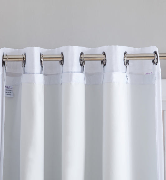 White Thermal 100% Blackout Grommet Curtain Liner
