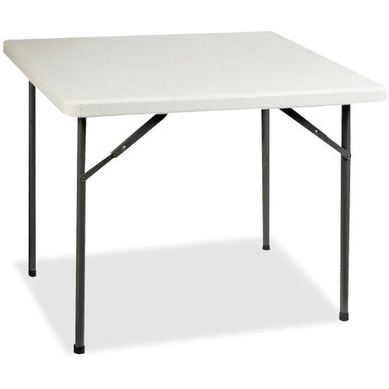 Lorell Banquet Folding Table 29" Height X 36" Width X 36" Depth - Gray, Powder Coated