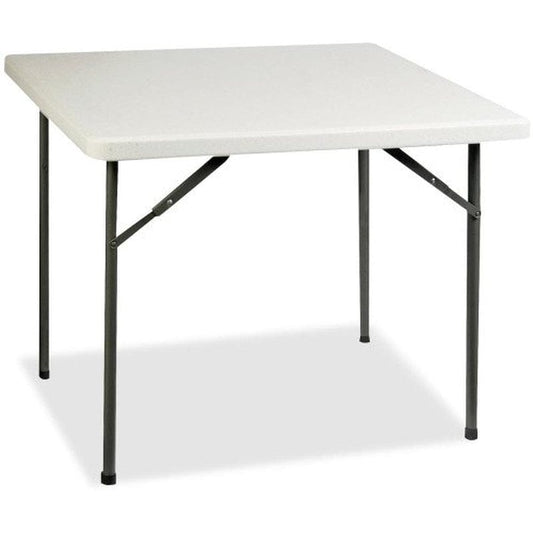 Lorell Banquet Folding Table 29" Height X 36" Width X 36" Depth - Gray, Powder Coated