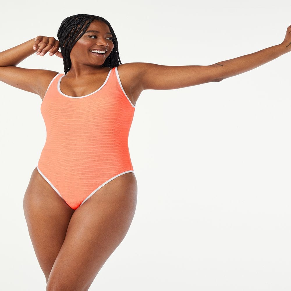 Love & Sports Women'S One-Piece Swimsuit, Scrunchy