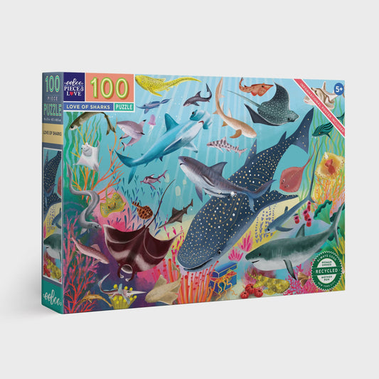 100 Piece Puzzle - Love of Sharks