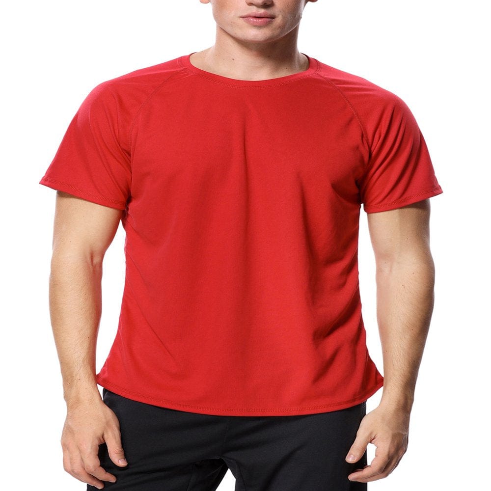 Men'S Quick Dry Short Sleeve Rash Guard Swimwear UPF 50+ Sport Shirt Swim Tops