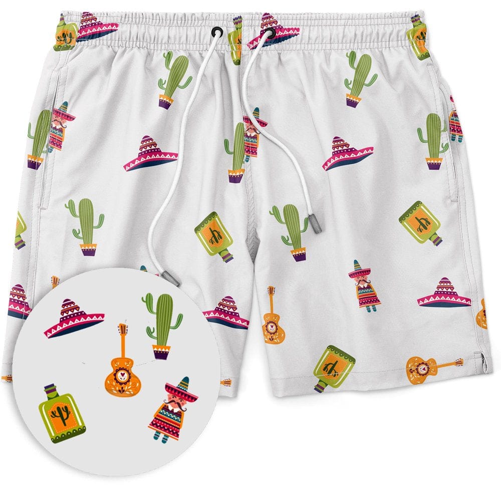 Mens Elastic Waist Swim Trunk Stretch Boardshorts, up to Size 2XL