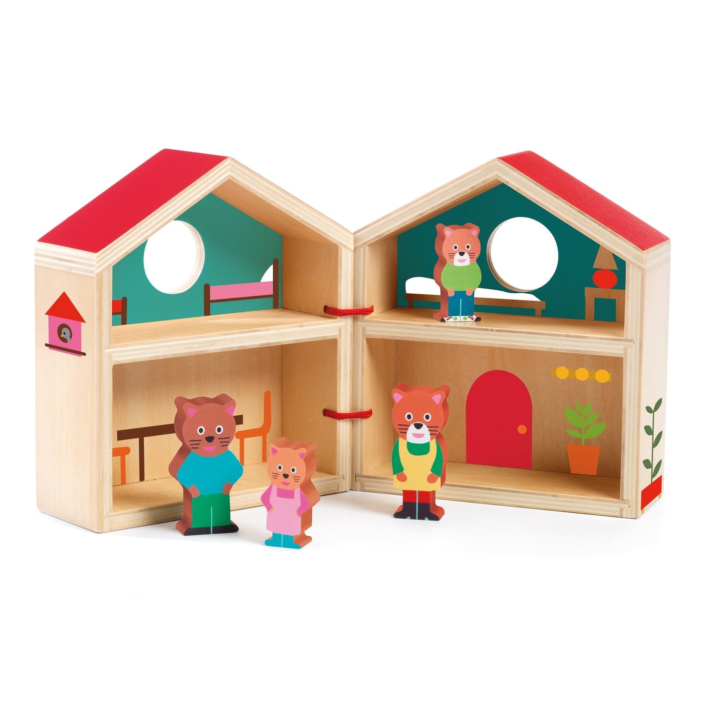 Mini Wooden Doll House Set
