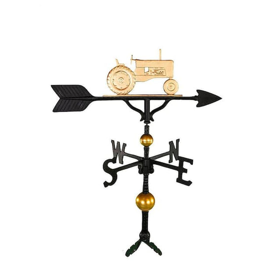 Weathervane Roof Mount Gold Tractor 32" Deluxe Aluminum Adjustable Clutch Base