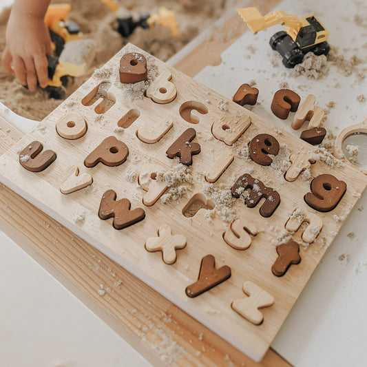 Natural Lower Case Wooden Alphabet Puzzle