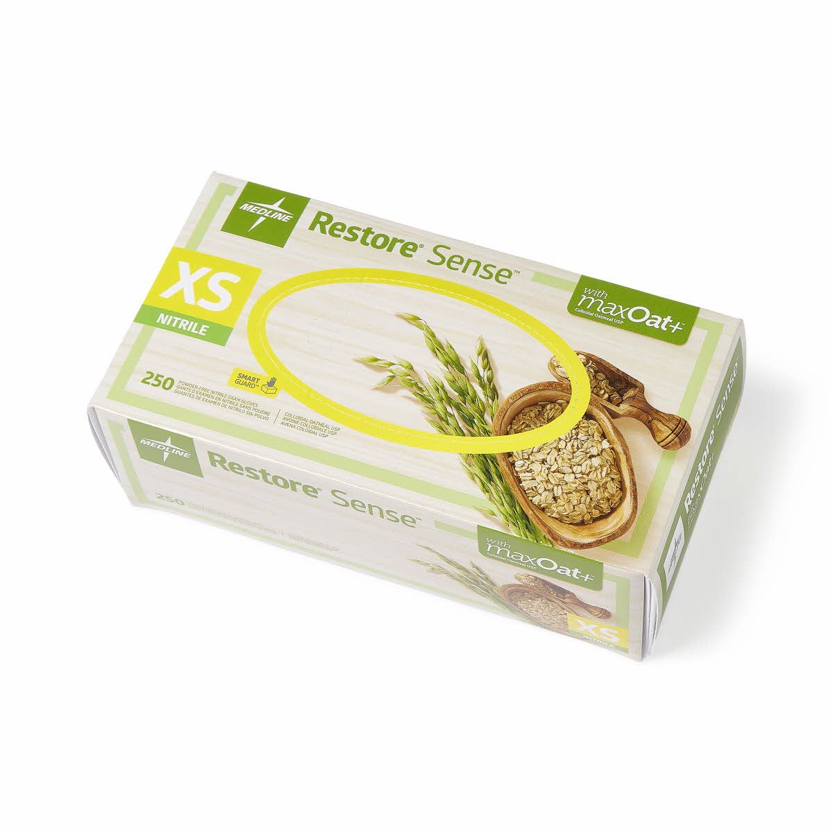 Restore maxOat+ Nitrile Gloves, Green, 250 ct