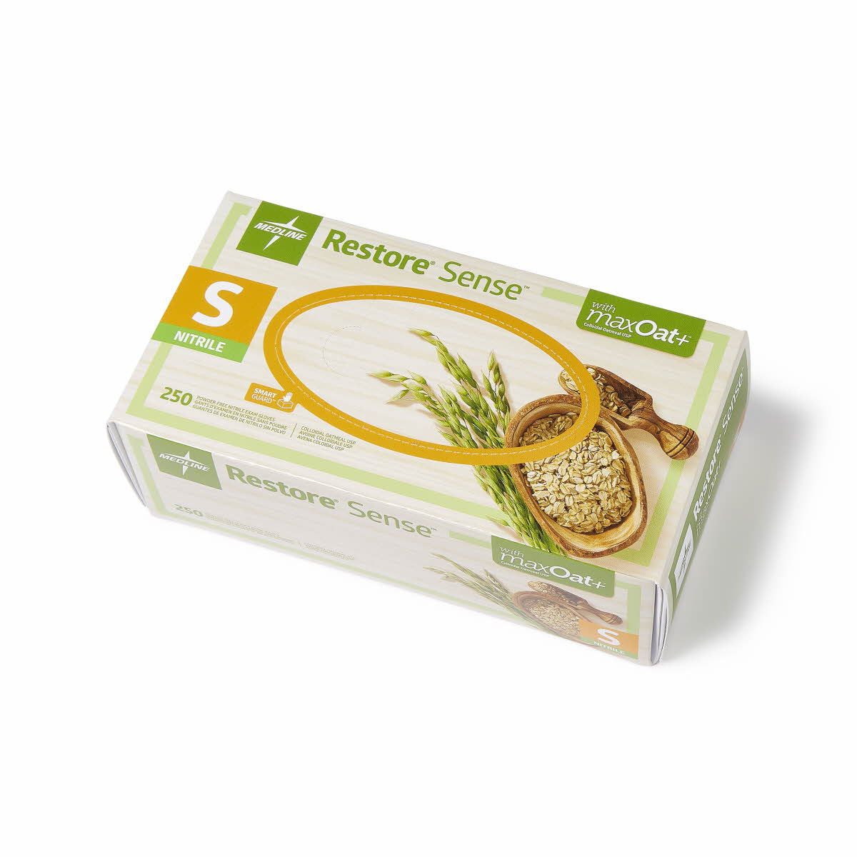 Restore maxOat+ Nitrile Gloves, Green, 250 ct
