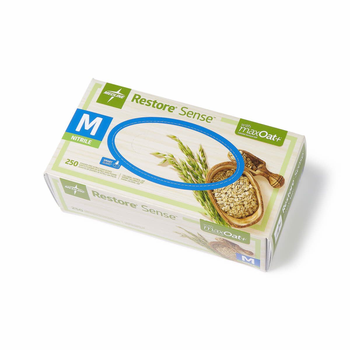 Restore maxOat+ Nitrile Gloves, Green, 250 ct